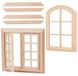 Omgoods - Fenêtre en bois pour maison de poupée, disponible en 2 finitions différentes