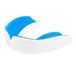 Enmo Maxilla Gel Gum Shield - mondbeschermer voor jongeren onder de 10 jaar, met hoes voor rugby, boksen, hockey en contactsporten, mondbescherming met kook- en bijttechnologie, dubbellaags, blauw/wit