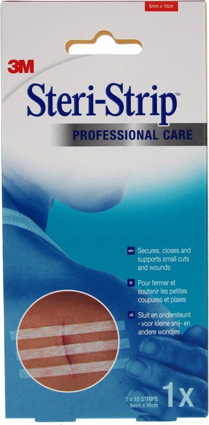 3M Steri-Strip Wondpleister - 10 strips - 6mm x 10mm