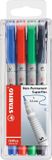 STABILO OHPen - Uitwisbare Marker - Universal S Punt 0,4 mm - Etui Met 4 Kleuren