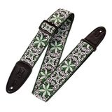 Levy's M8HT-11 2" Stijl 11 60's Stijl Hootenanny Jacquard Weave Gitaar Bandjes met Lederen Terug