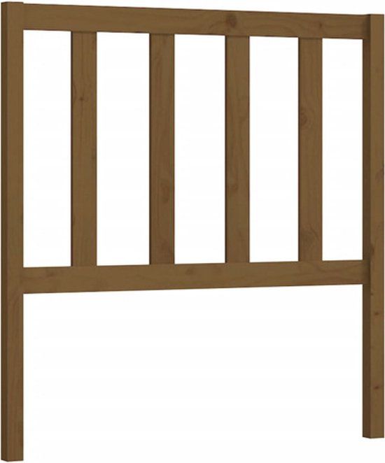 vidaXL Hoofdbord - 96x4x100 cm - Massief Grenenhout - Honingbruin