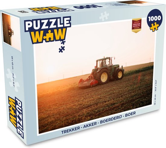 MuchoWow Puzzel Trekker - Akker - Boerderij - Boer - Horizon - Legpuzzel - Puzzel 1000 stukjes volwassenen - Sinterklaas cadeautjes - Sinterklaas voor grote kinderen