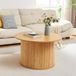 [en.casa] Table basse Ledepid ronde design table bambou et mdf 48x80 cm naturel