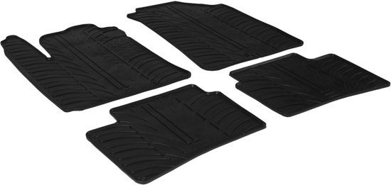 Gledring Rubbermatten Hyundai i10 2014- (T profiel 4-delig + montageclips)