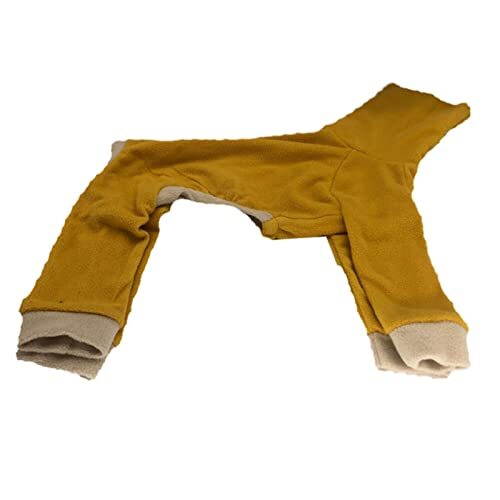 JRKJ Hondenpyjama's herfst en winter zachte en warme fleece honden trui, hoge kraag Eenvoudige vierpotige hondenkleding