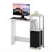 Furinno Efficient Home Laptop Notebook Computertafel, Wit Eiken, Roestvrijstalen buizen