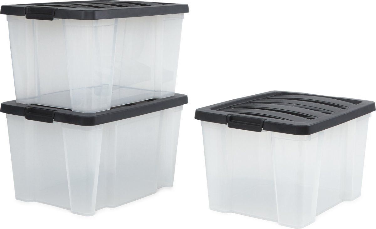 IRIS OHYAMA Handybox Opbergbox - 3 x 30 Liter - Kunststof