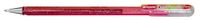 Pentel K110-DMPX Hybrid Dual Metallic Gel Roller - Glitter Gel - Schrijfkleur roze/metallic groen & goud, lijndikte 0,5 mm, 12 stuks