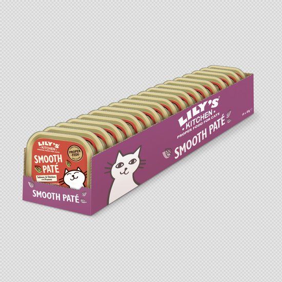 Lily's Kitchen - Kattenvoer Natvoer - Paté met Zalm en Kip - 19 x 85 g