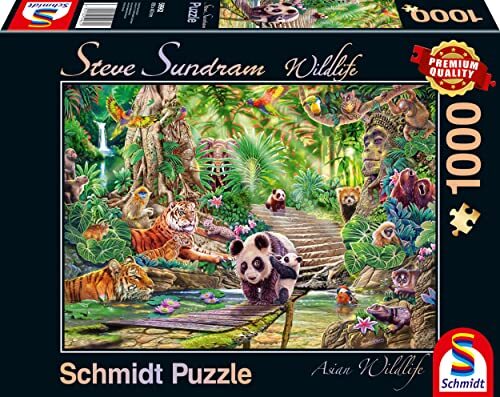 Schmidt Spiele 59962 Wildlife, Aziatische dierenwereld, puzzel met 1000 stukjes