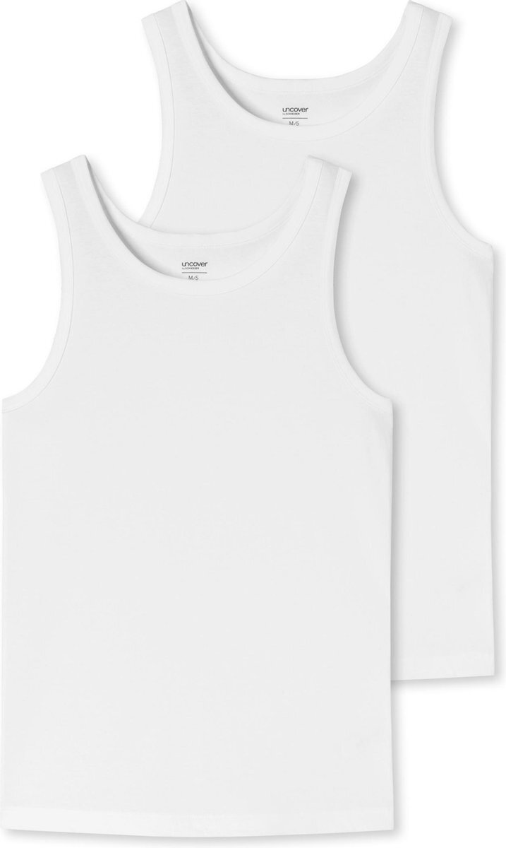 Uncover by Schiesser Schiesser Uncover Heren Singlet - Wit - 2-Pack - Maat XL