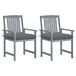 Maison Exclusive - Chaises de jardin et coussins lot de 2 gris bois d'acacia massif