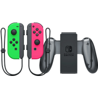 Nintendo Switch Joy-Con set Splatoon Green / Pink + Charge Grip