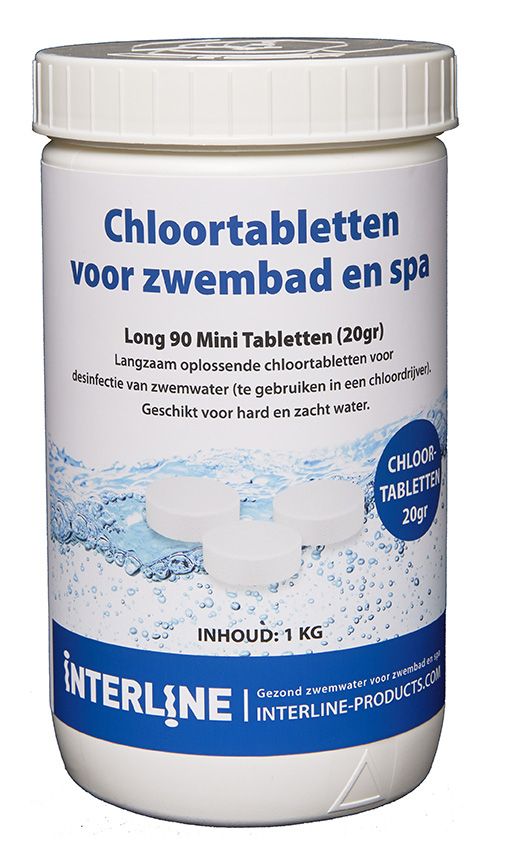 Interline Chloortabletten 1 kg (20 gram) - Disinfectant Tablets for Swimming Pools