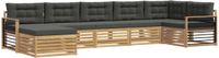 vidaXL Buiten bank set 7 st Wit en antracietkleurig