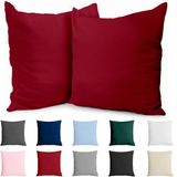 Dreamzie Kussensloop 60x60 Katoen Renforcé (set van 2) - Bordeauxrood