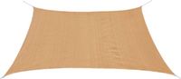vidaXL Zonnescherm HDPE vierkant beige 3,6x3,6 m