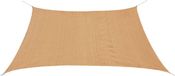 vidaXL Zonnescherm HDPE vierkant beige 3,6x3,6 m
