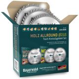 Merkloos Cirkelzaagblad set Ø 216 mm - 3-delig voor hout en non-ferro metaal