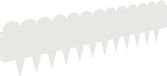 vidaXL Bordure de pelouse - 20 pièces - 103 x 25 cm - Acier - Blanc