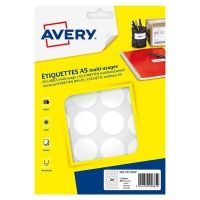 Avery zweckform PET30W markeringspunten Ø 30 mm wit (240 etiketten)