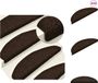 vidaXL Trapmatten zelfklevend 10 stuks 56x17x3 cm bruin halfrond