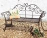 DanDiBo Banc de jardin Métal Marron 146 cm 2 places Modèle 111183