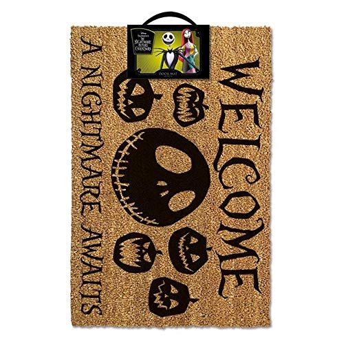 The Nightmare Before Christmas Awaits Faces Rubber Door Mat 60cm x 40cm