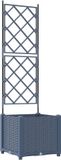 vidaXL Plantenbak Grijs 40 x 40 x 143 cm PP