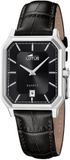Lotus FESTINA LOTUS SA Datum horloge Square Series Mannen Polshorloge Zwart Leer Stalen Kast Vierkant Digitaal 34.5mm 3 ATM