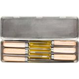 PFERD Sleutelvijlset 265 K in metalen doos, 6 vijlen, 100 mm, met houten klinken, 11700265
