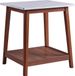 Teamson Home Kingston Zijtafel - Nep Marmeren/Donker Bruin