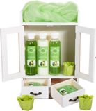 BRUBAKER Cosmetics - 10-delige bad- en verzorgingsset - Avocado - in vintage houten kastje wit