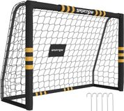 SPORTNOW Voetbaldoel Metaal, PE-180 x 60 x 120 cm-Geel