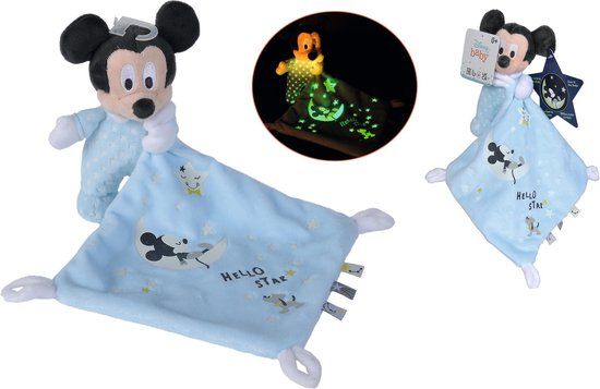 Disney Mickey Mouse GID Doudou Starry Night Plush Toy - Black, 35cm
