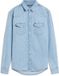 Tommy Hilfiger Heren Lange Mouwen Shirt Katoen Blauw L
