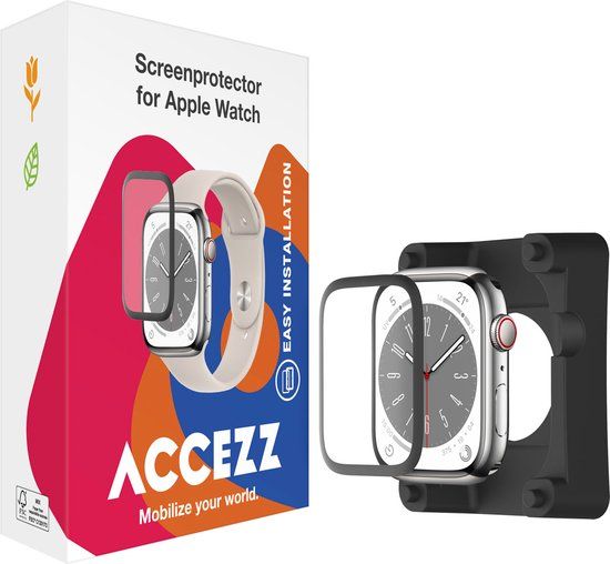 Accezz Screenprotector met applicator Apple Watch Series 7-9 - 41 mm