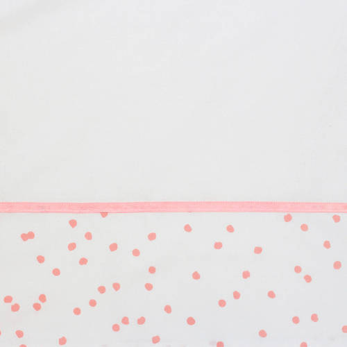 Briljant Baby wieglaken spots grey pink bedrukt + bies briljant Wit/roze