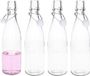 Alessandro Beugelfles/weckfles - 4x - glas - transparant - luchtdicht - 500 ml