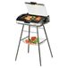 Cloer 6720 Barbecue-Grill met Grillplaat van aluminium, anti-kleeflaag, Glazen deksel, spatscherm, 2200 Watt, Grilloppervlak: 29 cm x 39 cm