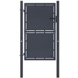vidaXL Tuinpoort staal 100x175 cm antraciet