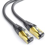 mumbi LAN-kabel 2m CAT 8 netwerkkabel afgeschermd F/FTP CAT8 ethernetkabel patchkabel RJ45 2 meter, zwart