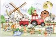 PosterMonkey Poster - Boerderij - Trekker - Kinderen - 120x80 cm - Met lijst