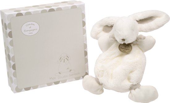 Doudou et Compagnie DC2123 Lapin Bonbon knuffeldier, taupe