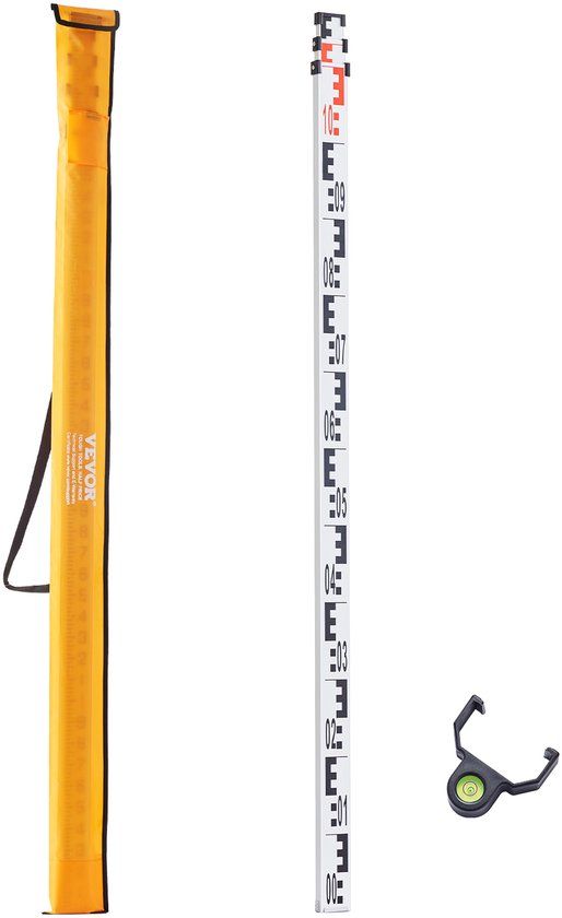 VEVOR 3m Telescopische Nivelleringsstaf
