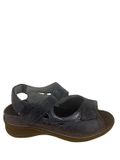 Durea, 7408 220 1034, Blauwe extra brede sandalen met stretch wijdte M