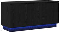 vidaXL meuble TV 100 x 38 x 49 cm chêne noir bois de particules
