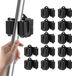 Unyqoos® Support mural peu encombrant en acier inoxydable pour balais et outils de jardin