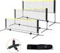 VEVOR 3 meter badmintonnetset voor buiten, draagbaar volleybal-, pickleball- en tennisnet
